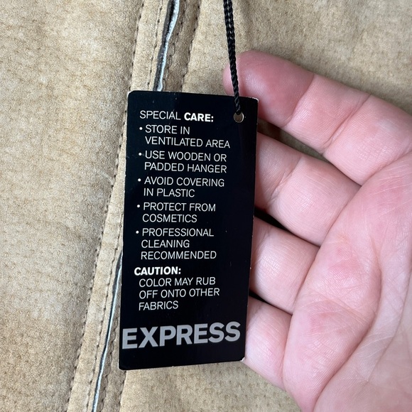 NWT Express Leather Sherpa Deadstock Two Way Zip Vest Y2K Sz M Bratz Ski Warm - Picture 4 of 12